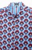 Baïsap - Camisa flores azul - Hortênsia - Camisa floral vintage de algodón - #3452