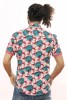 Baïsap - Camisas masculinas manga corta - Nueva Wax - Camisa africana estampada colorada - #2803