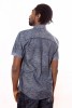 Baïsap - Chambray shirt, short sleeve - New Wave - Printed blue shirt for men - #2764