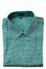 Baïsap - Floral shirt, short sleeve - Turquoise - Mens turquoise dress shirt, floral print - #1486