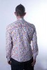 Baïsap - Rainbow dress shirt - Waves - Multicolor shirt for men, slim fit - #1477