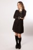 Baïsap - Black button dress - Short dress long sleeve - #3229