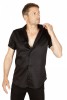 Baïsap - Chemise noire manche courte - Serpent - Chemisette en popeline de coton - #3515