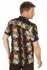 Baïsap - Schwarzes Hawaii Hemd - Russisch - Bunte Herrenhemden Kurzarm aus Viskose - #3531