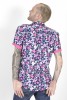 Baïsap - Hemd Herren rosa kurzarm - Liberty - Kurzarmhemd Blumen für Männer - #3178