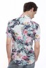 Baïsap - Leaves shirt, short sleeve - Bamboo - Palm print shirt for men - #2435