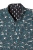 Baïsap - Blue short sleeve shirt - Hokusai - Waves shirt, japonese style - #2950