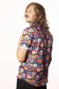 Baïsap - Camisa florida masculina manga corta - Géométrica - Camisa 70's estampada multicolor de hombre - #3220