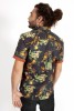 Baïsap - Chemise Halloween manche courte - Chemise orange noir à fleurs homme - #3467