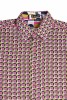Baïsap - Geometric print shirt for men - Mens pink outfits, short sleeve - #2995