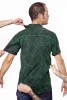 Baïsap - Hemd kurzarm grün - Blätter - Leichtes Baumwollhemd Herren - #2942