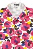 Baïsap - Camisa floreada rosa - Damasco - Camisa gruesa manga corta hombre - #3579