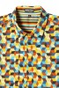 Baïsap - Camisa geometrica manga corta - Vintage - Camisas manga corta slim fit masculina - #2916