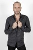 Baïsap - Labyrinth shirt - long sleeve - Geometric print shirt, slim fit - #3060
