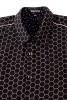Baïsap - Camisa geométrica - Panal - Camisa negra estampada hombre - #2644