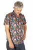 Baïsap - Camisa liberty hombre - Flores Silvestres - Camisa manga corta slim fit para hombres - #3587