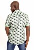 Baïsap - Chemise 3D manche courte - Chemisette homme verte imprimée - #3476