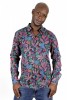 Baïsap - Tropical print shirt - Alice - Colorful thin shirt, long sleeve - #3058