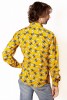 Baïsap - Camisa insectos - Escarabajos Oro - Camisa amarilla estampada slim fit - #2873
