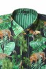 Baïsap - Black printed shirt - Grrr - Tropical shirts, leopard and jungle - #2611