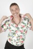 Baïsap - Camisa rosas hombre - Ipomoea - Camisa blanca con rosas manga corta - #3184