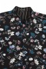 Baïsap - Chemise manche courte fleurs - Oeillets - Chemisette cintrée en viscose pour homme - #3548
