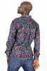 Baïsap - Tropical print shirt - Alice - Colorful thin shirt, long sleeve - #3057