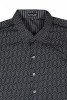 Baïsap - Gemustertes Hemd - Labyrinth - Schwarz Grau Hemd für Männer - #3062