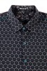 Baïsap - Blue and black shirt - Cubes - Geometric shirts for men - #2722