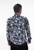 Baïsap - Butterfly shirts for men - Black and white butterfly printed cotton poplin - #1854