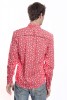 Baïsap - Chemise rouge imprimé Nageuses - Chemise homme coton épais et manche longue - #2364