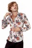 Baïsap - Chemise blanche à fleurs - Pivoine - Chemise légère pour hommes - #2900