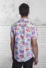 Baïsap - Hemd mit Blumenmuster - Bangkok - Einfarbige retro Hemd - slim Fit - #1313
