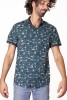 Baïsap - Blaues Hemd kurzarm- Hokusai - Kurzarm Hemd slim Fit für Herren - #2953