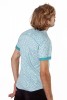 Baïsap - Blue leopard print shirt - Turquoise - Turquoise shirt for men cotton made - #2966
