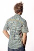 Baïsap - Orange blue shirt - Horizon - Printed short sleeve button up - #2606