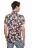 Baïsap - Hawaiihemd flieder - Anemone - Kurzarm Hemd Blumen Slim Fit - #2403