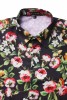 Baïsap - Hawaiihemd flieder - Anemone - Kurzarm Hemd Blumen Slim Fit - #2405