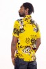 Baïsap - Kurzarm Hemd Blumenmuster - Schafgarbe - Gelbes hemd kurzarm für Herren aus Viskose - #2979