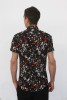 Baïsap - Kurzarm Hemden mit Aufdruck - Dunkele Triangeln - Hemd mit Muster, dunkele Triangeln & Farben Touch - #1657