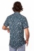Baïsap - Blaues Hemd kurzarm- Hokusai - Kurzarm Hemd slim Fit für Herren - #2951