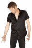 Baïsap - Chemise noire manche courte - Serpent - Chemisette en popeline de coton - #3521