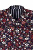 Baïsap - Dark blue floral shirt - Liberty - Fitted dress shirts for men - #3078