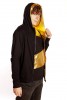 Baïsap - Black and gold hoodie mens - Golden lurex & light cotton - #2733