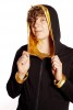 Baïsap - Black and gold hoodie mens - Golden lurex & light cotton - #2734