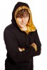 Baïsap - Black and gold hoodie mens - Golden lurex & light cotton - #2735