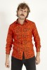 Baïsap - Chemise Bricolage - Chemise orange et noir - #3313