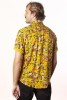Baïsap - Japanisches Hemd Herren - Sakura - Schwarz gelbes Hemd kurzarm - #3209