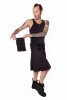 Baïsap - Mens pleated skirt - Kilt - Mens short skirt, black cotton - #2831