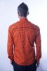 Baïsap - Black and orange dress shirt - Bolt - Patterned dress shirts, slim fit - #1463